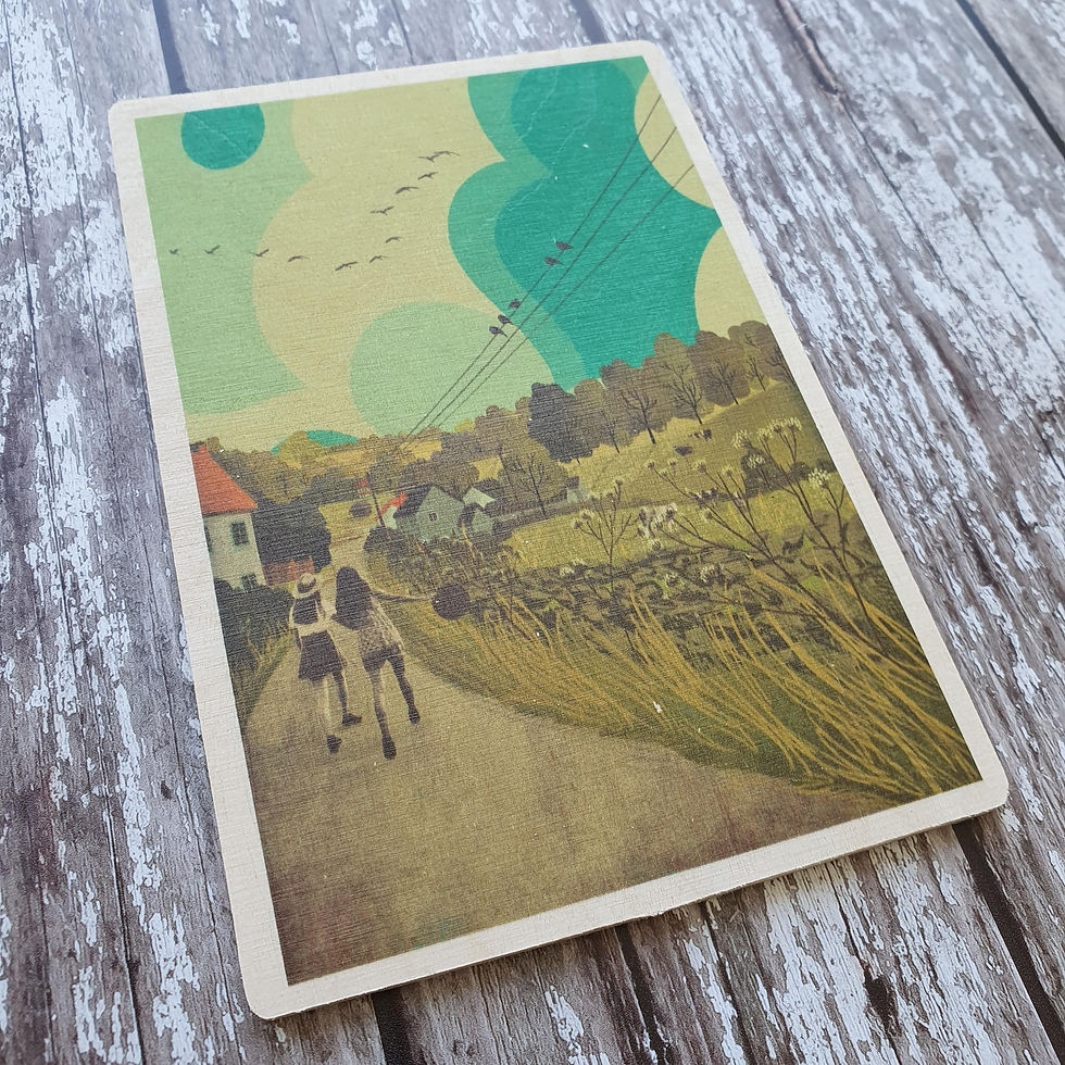 Thumbnail: Priddy wooden postcard
