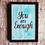 Thumbnail: ‘You Are Enough’ Positivity Poster framed – Brownlow Brown Designs