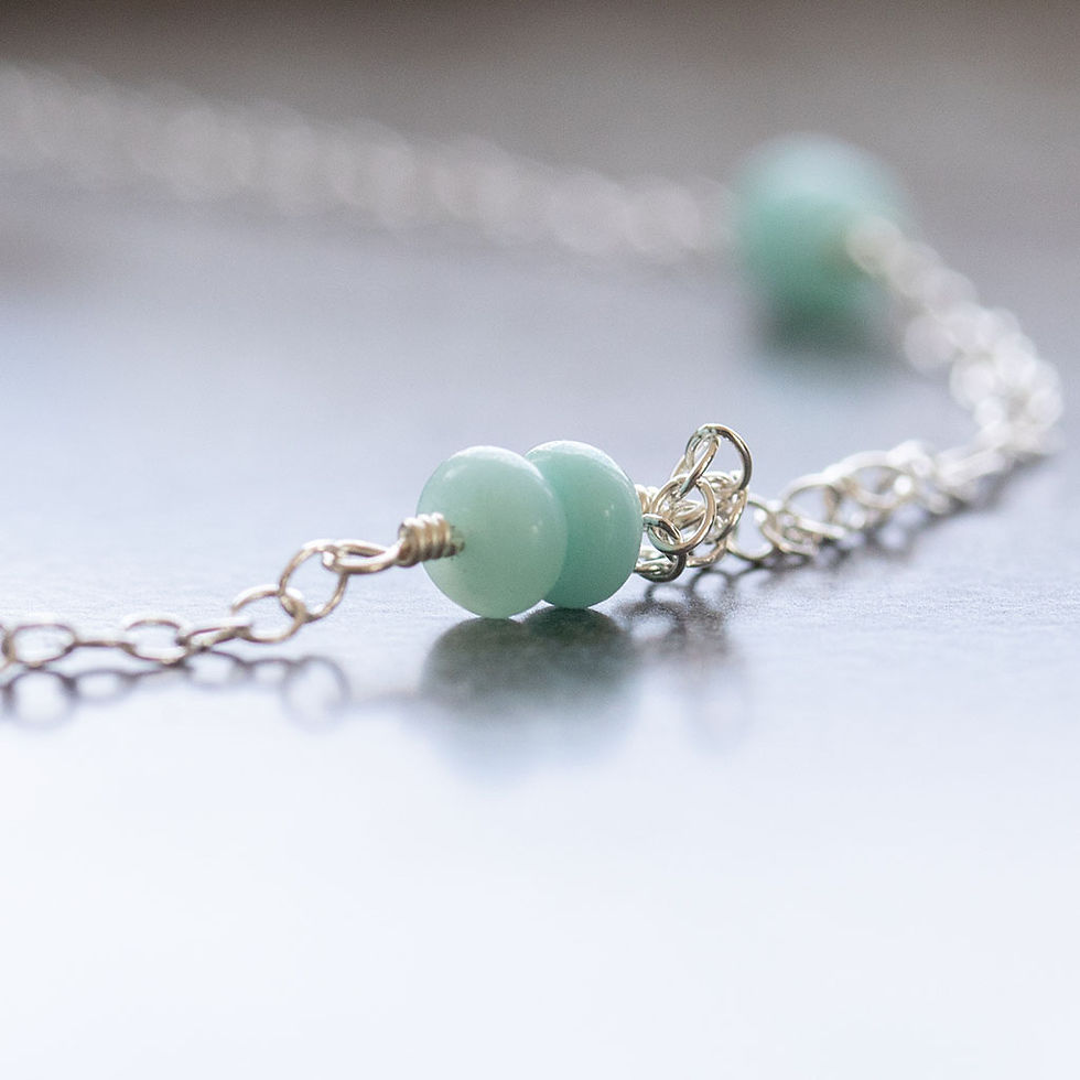 Thumbnail: Amazonite dewdrop necklace