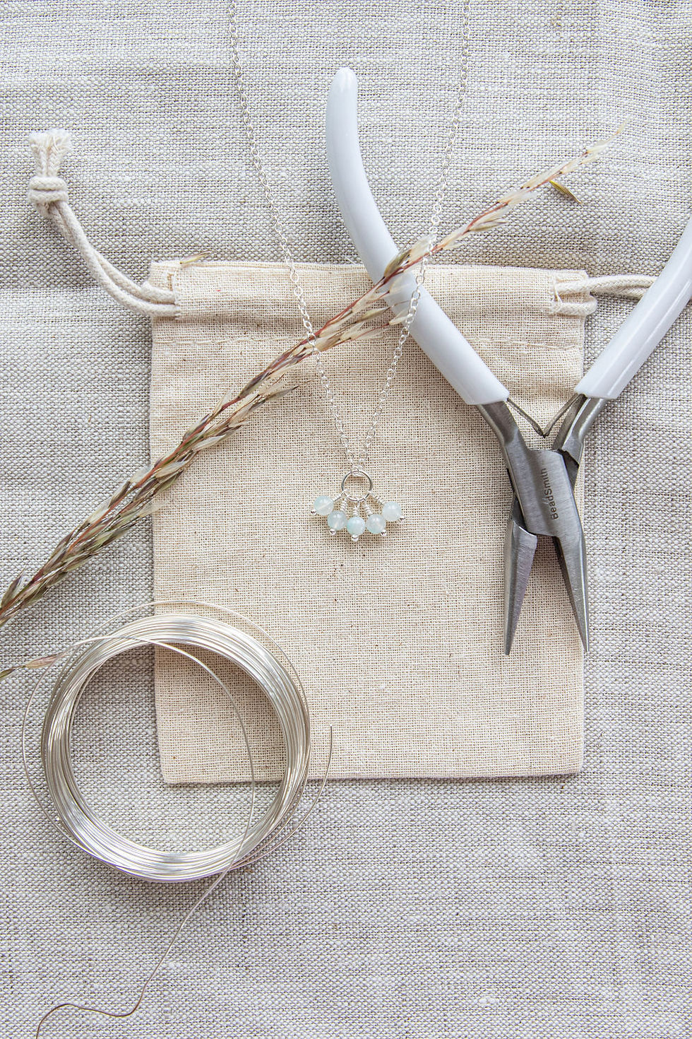 Thumbnail: Rainbow moonstone cluster necklace
