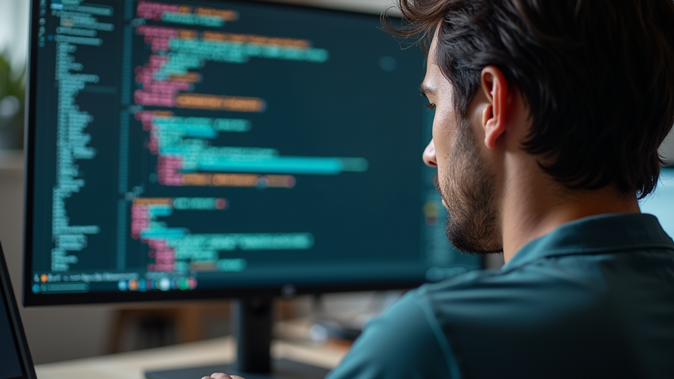 Close-up view of a developer using Heal-API for debugging