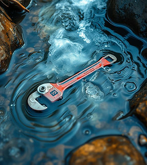 pipe wrench in a stream of water.jpg