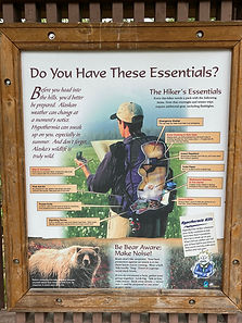 Alaska Hiker Essentials Trail Info Boart