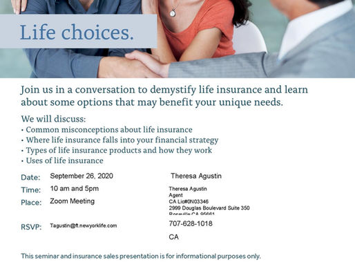 Invitation for New York Life Insurance Webinar