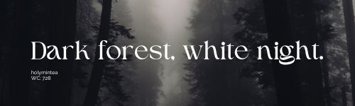 Dark forest, white night. content media