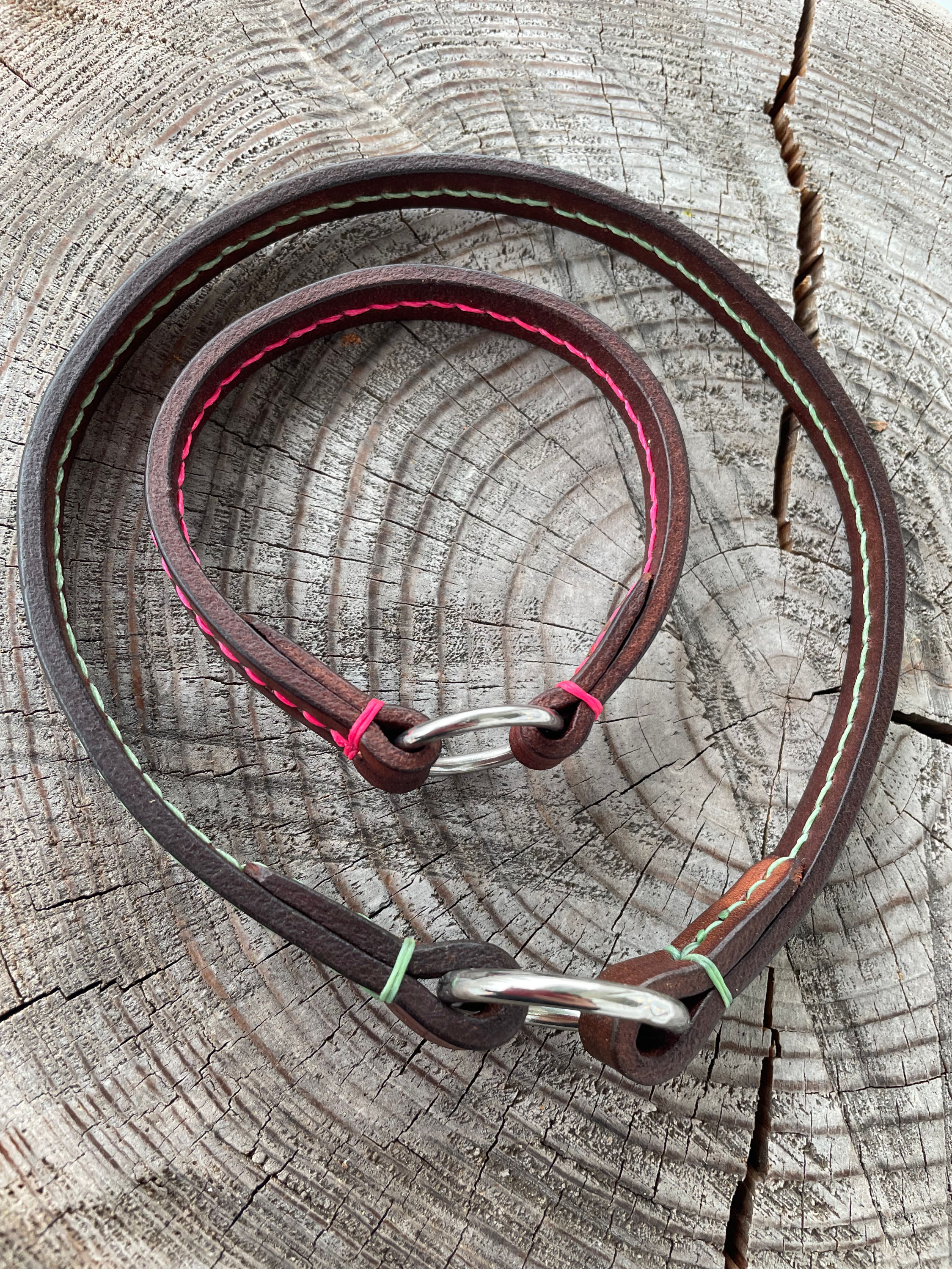 Tenký obojek zelený 42