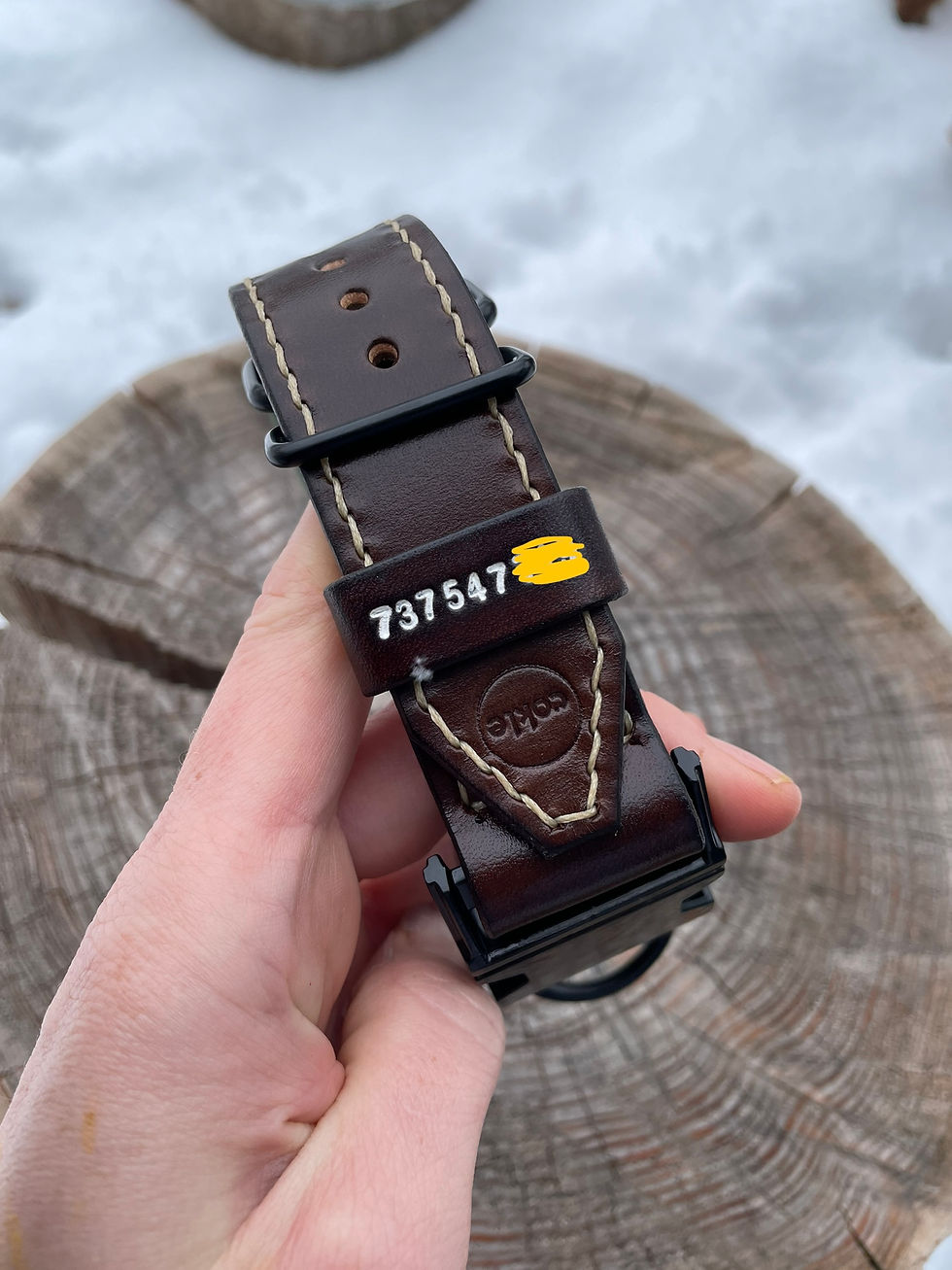 Miniatura: Obojek s rychlopřezkou, černé kování