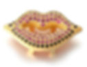 Thumbnail: Colored Stones Lips Charm
