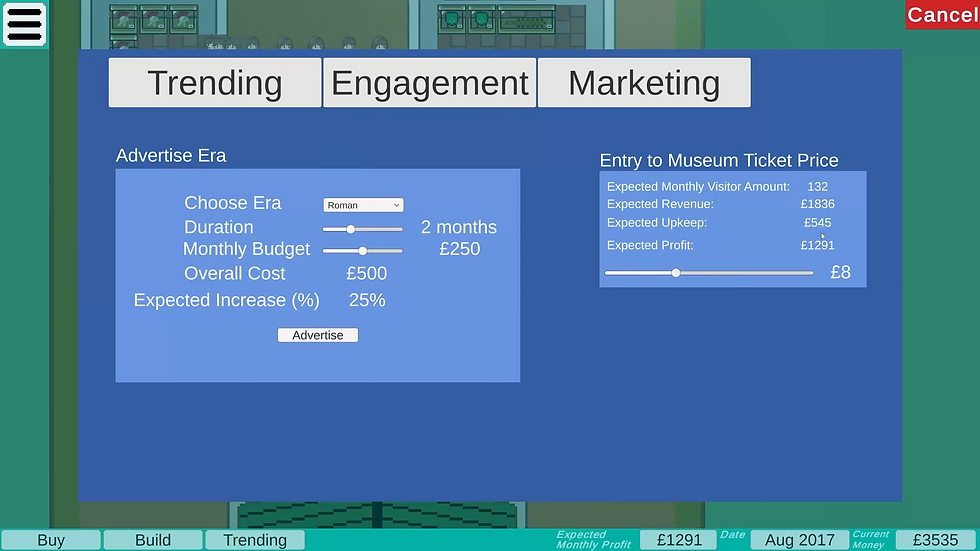 Marketing Tab