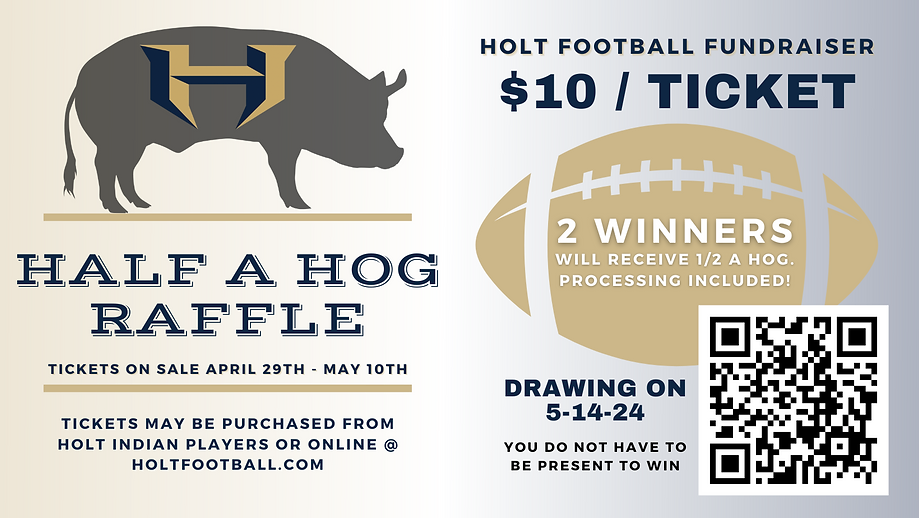 Hog Raffle Sign Wentzville High School Football Team | Holt Football | United States