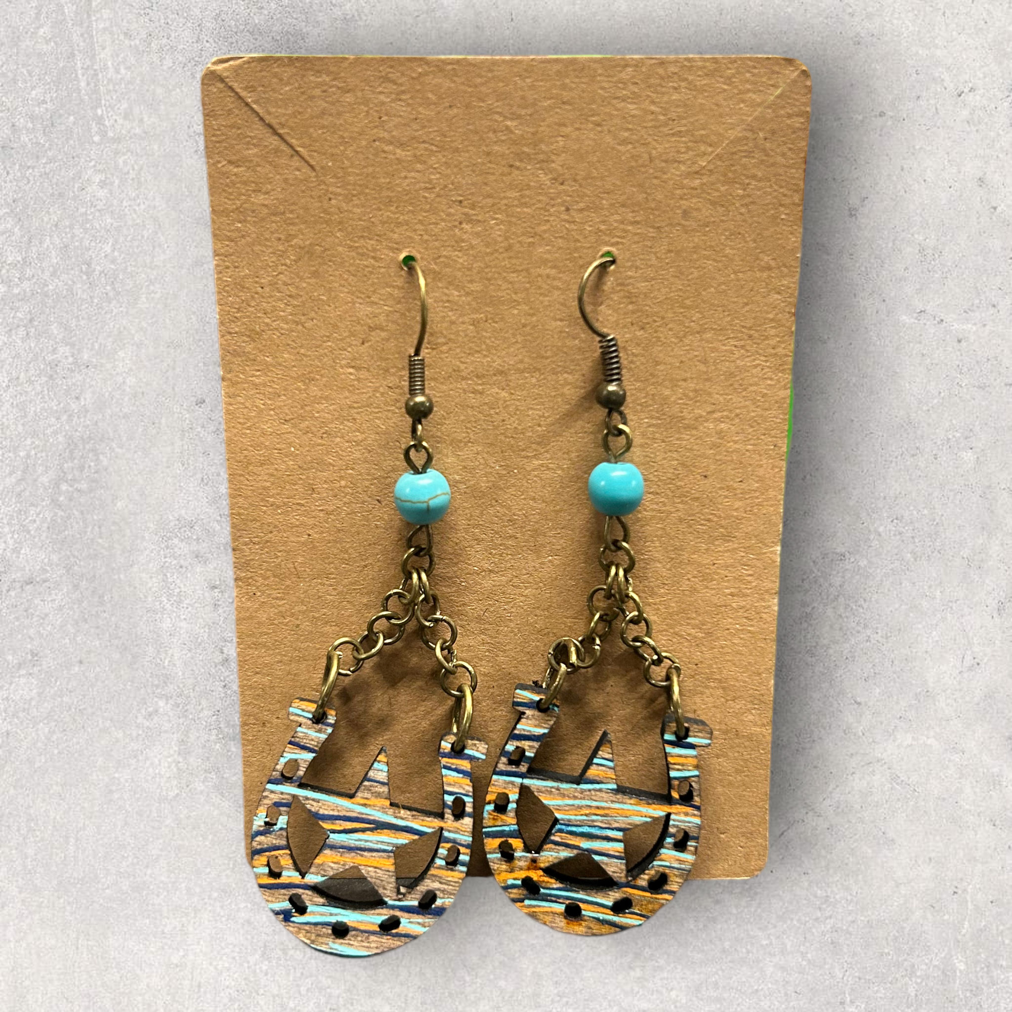 Western Horseshoe Star Earrings