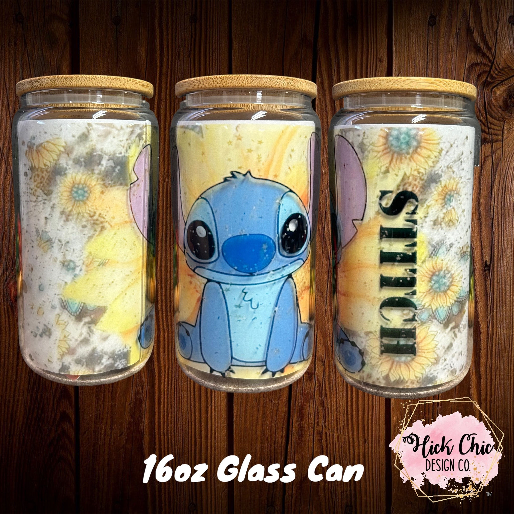 Stitch Clear Glass Can