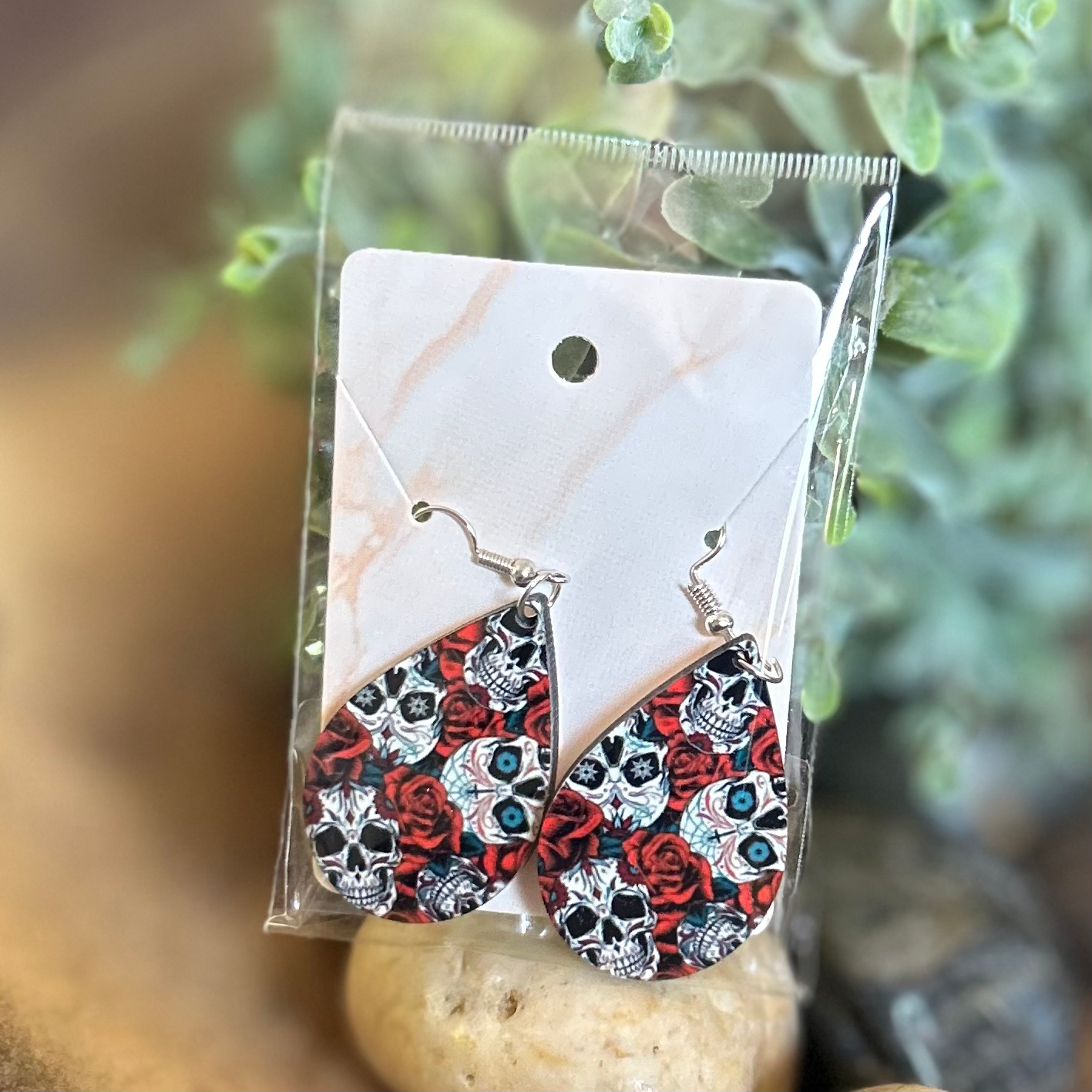 Skulls and Roses Earrings