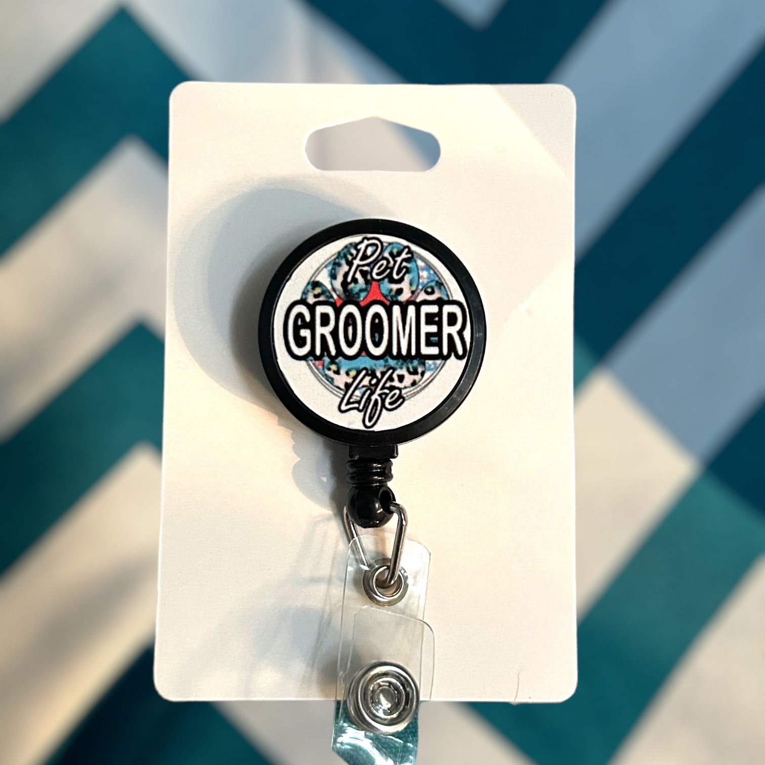 Pet Groomer Life Badge Reel