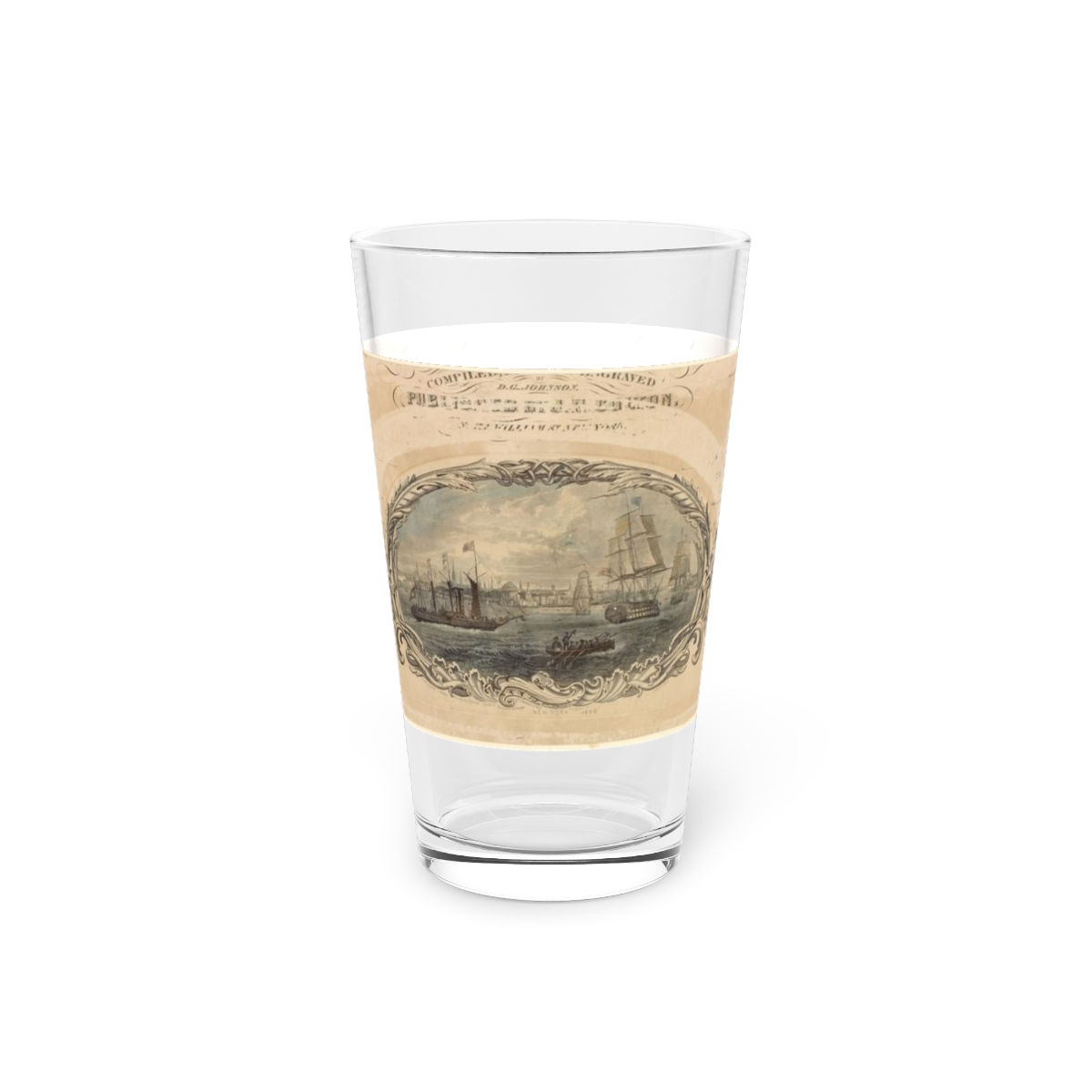New York Harbor Pint Glass, 16oz