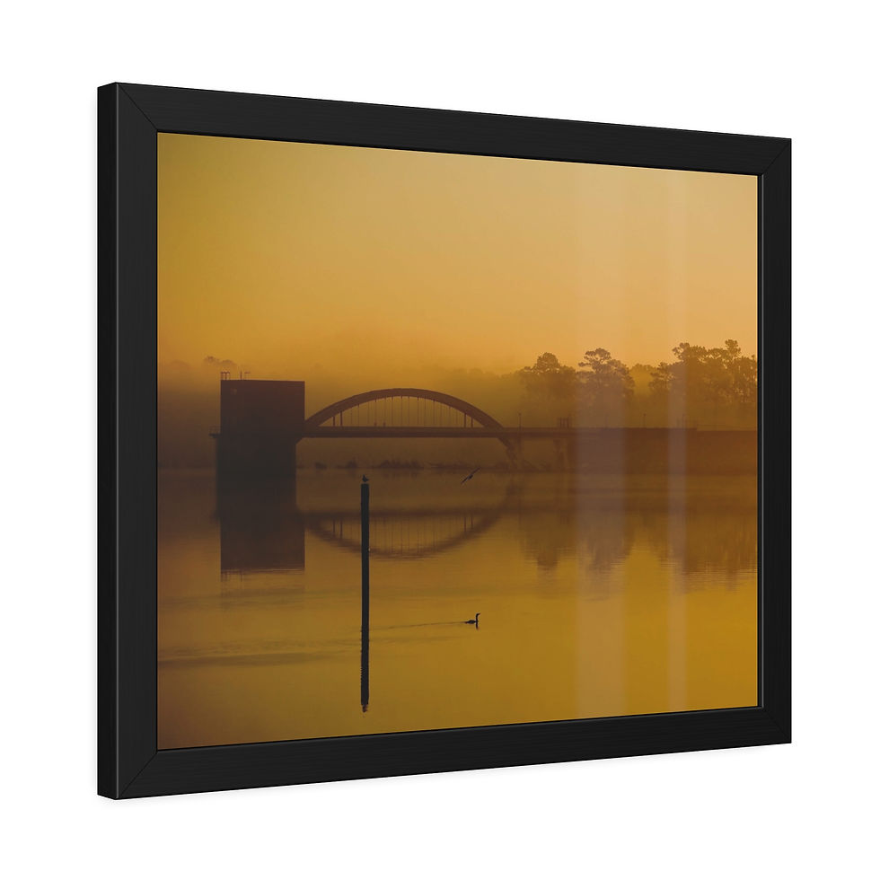 Thumbnail: Golden Dawn At The Bridge - Framed Fine Art Paper or Semi Gloss, 8 sizes