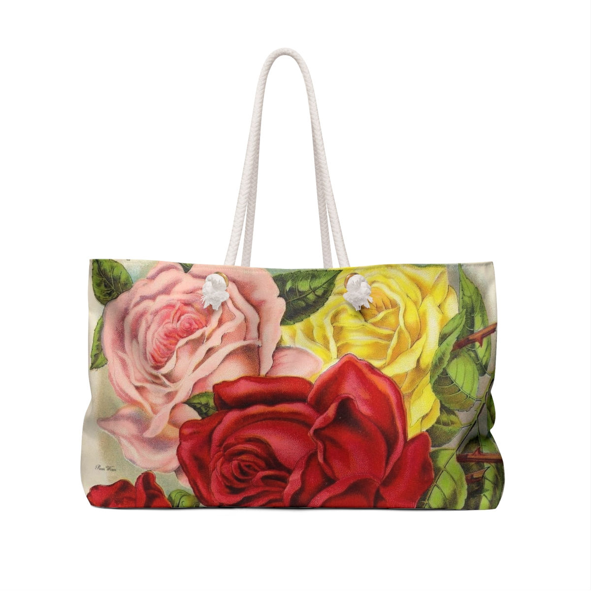 Pink Yellow and Red Rose Weekender Bag