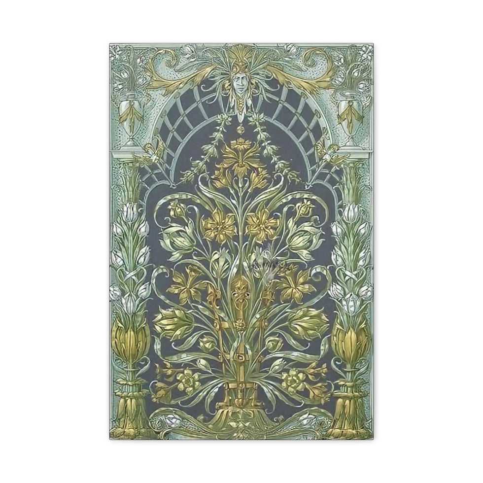 Thumbnail: Green Man Garden Panel Canvas Gallery Wraps