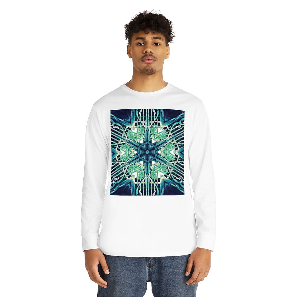Thumbnail: Deco Patina Ironwork Long Sleeve Crewneck Tee