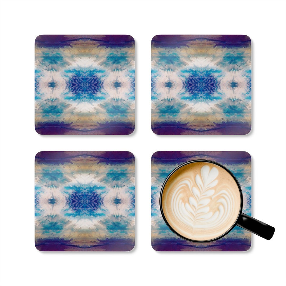 Thumbnail: Painted Vista Design Corkwood Coaster Set (4)