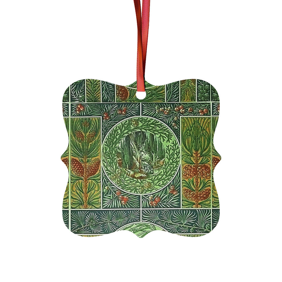 Conifer Collage Aluminum Ornaments (1pc, 5pcs, 10pcs, 20pcs)