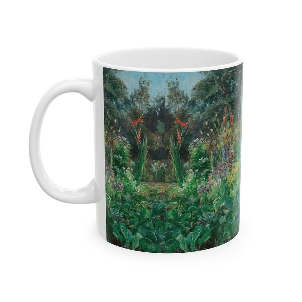 Thumbnail: Garden and French House w Shutters Ceramic Mug 11oz