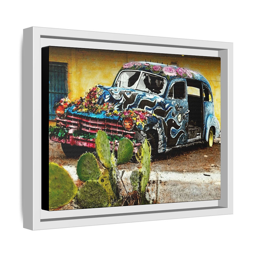 Thumbnail: Vintage Art Car Framed Matte Canvas – (7 sizes)