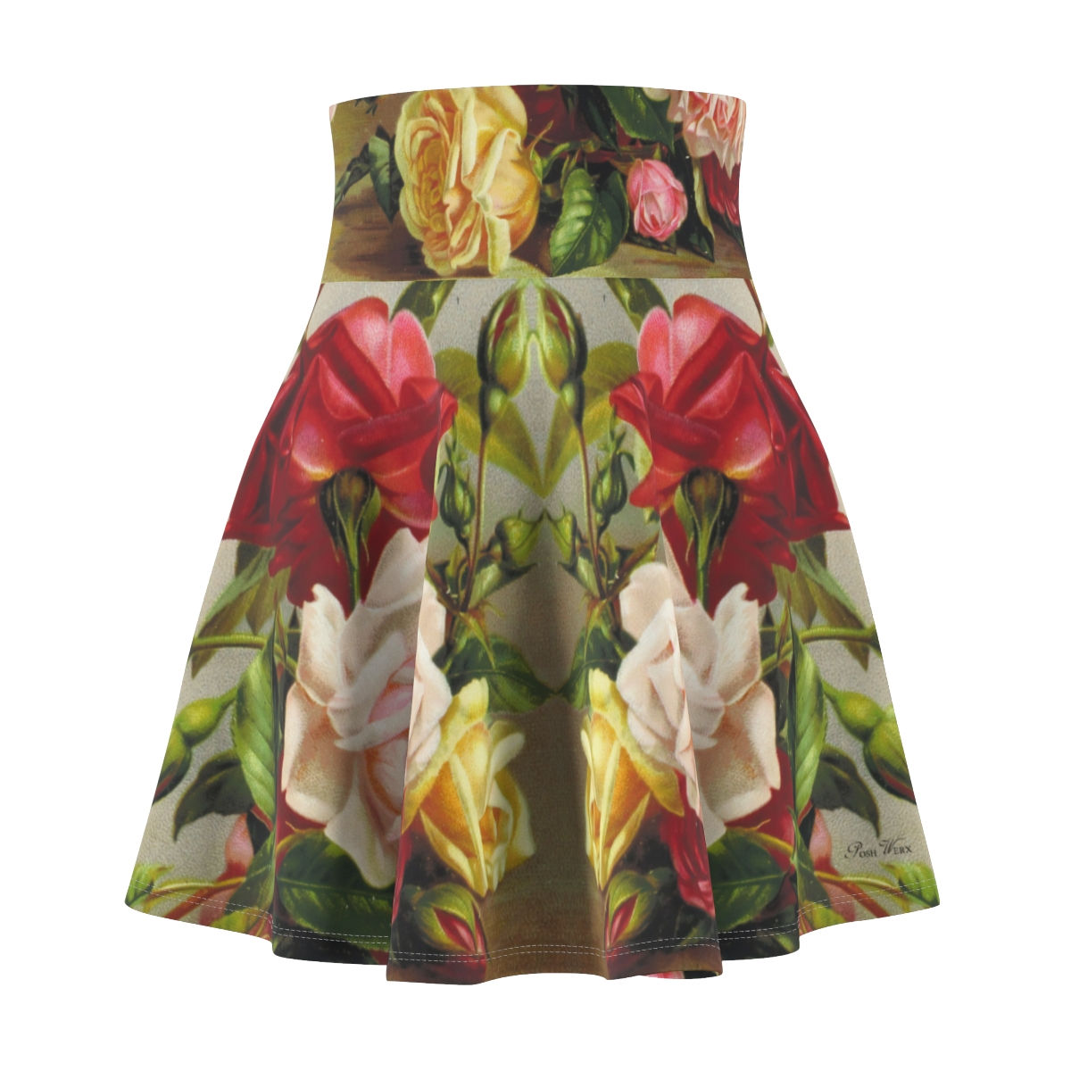 Victorian Era Rose Garden Women's Flared & Flouncy Skirt (6 sizes)