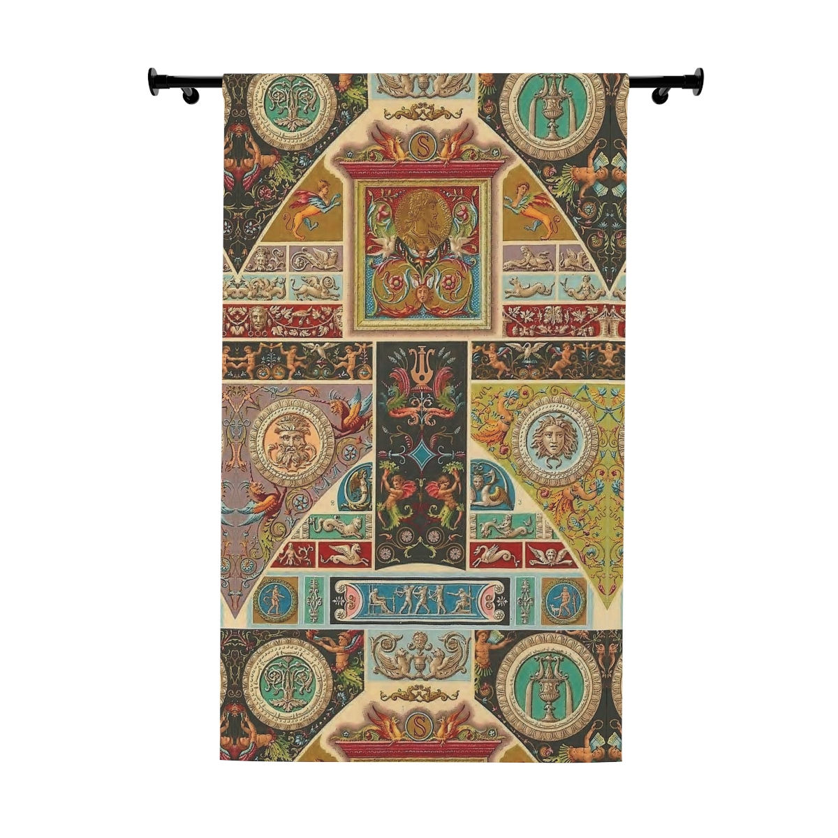 Renaissance Coin Window Curtains (1 Piece)