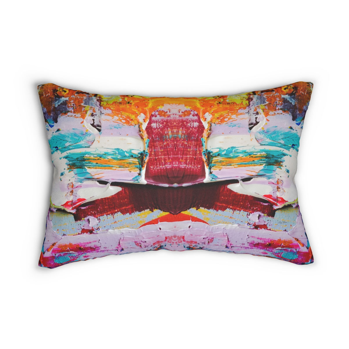 Driven to Abstraction Spun Polyester Lumbar Pillow