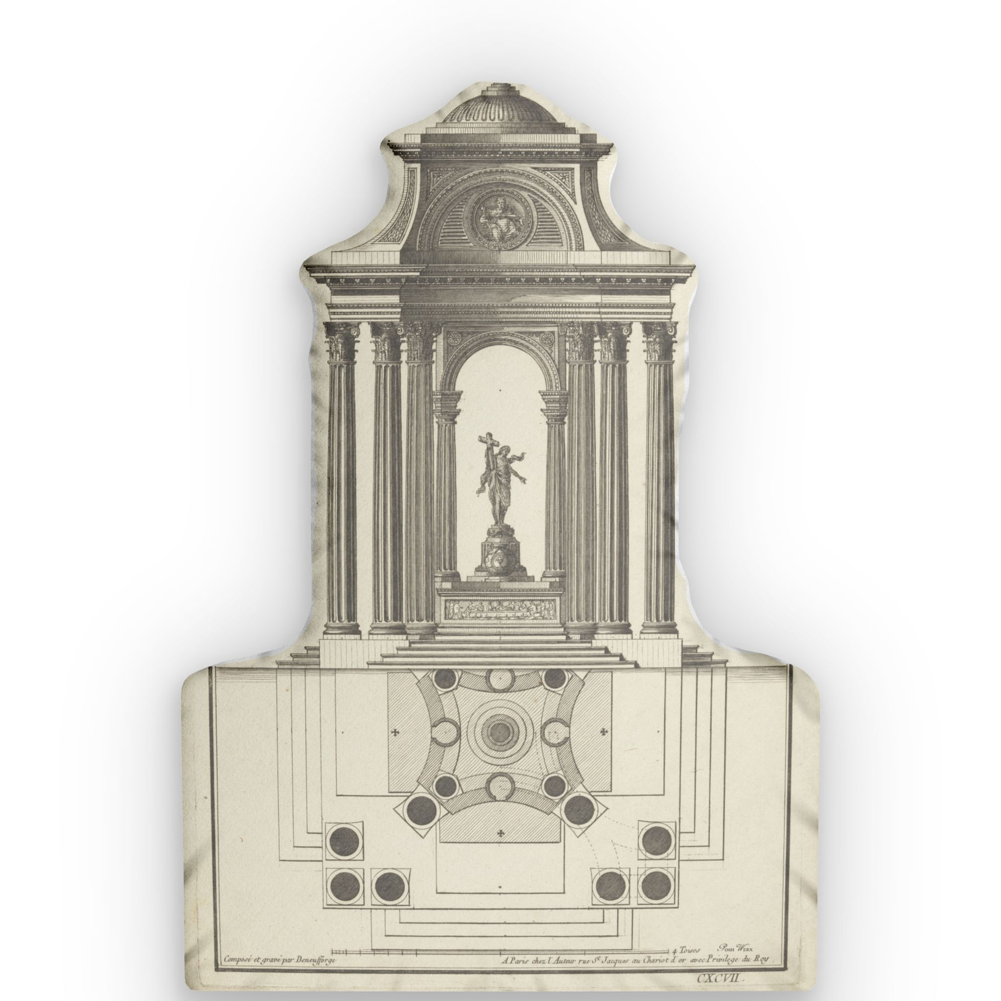 The Temple Custom Shaped Pillow (4 sizes)