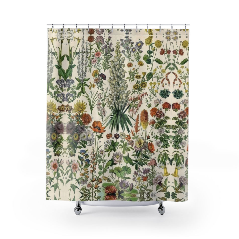Botanical, Floral Shower Curtain Chart