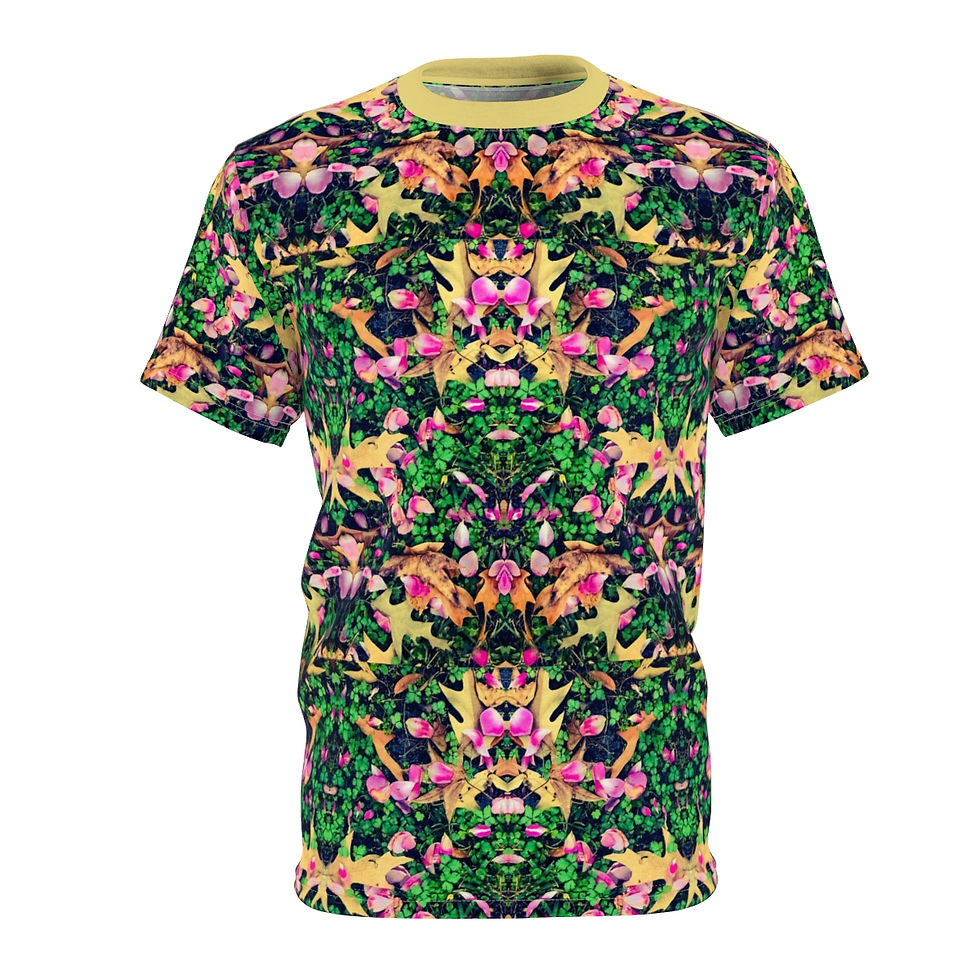 Thumbnail: Strawberry, Leaves & Rose Petals Unisex Cut & Sew Tee (6 sizes)
