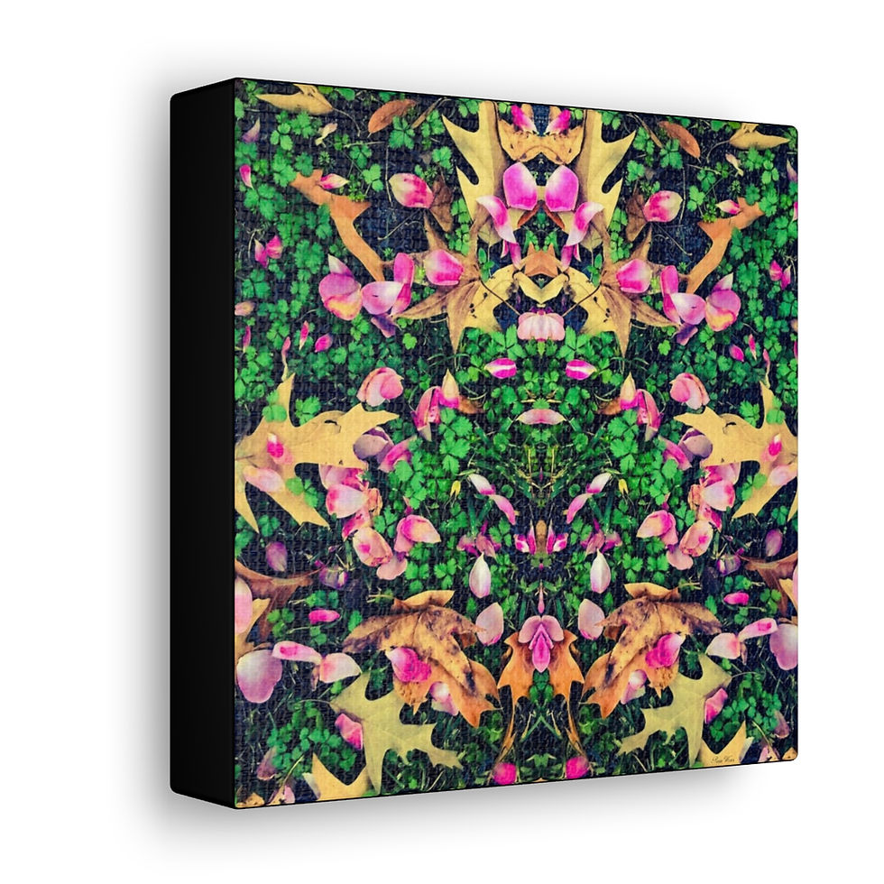 Thumbnail: Strawberry, Leaves & Rose Petals Canvas Gallery Wraps (3 sizes)