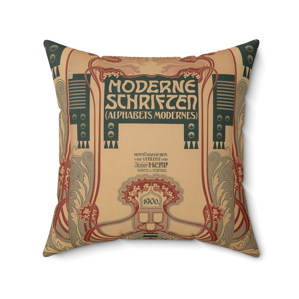 Modernist Alphabe -t Faux Suede Square Pillow (4 variants)