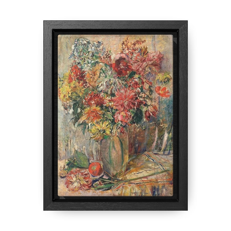Thumbnail: Warm Toned Florals Gallery Canvas Wraps, Vertical Frame (8 sizes)