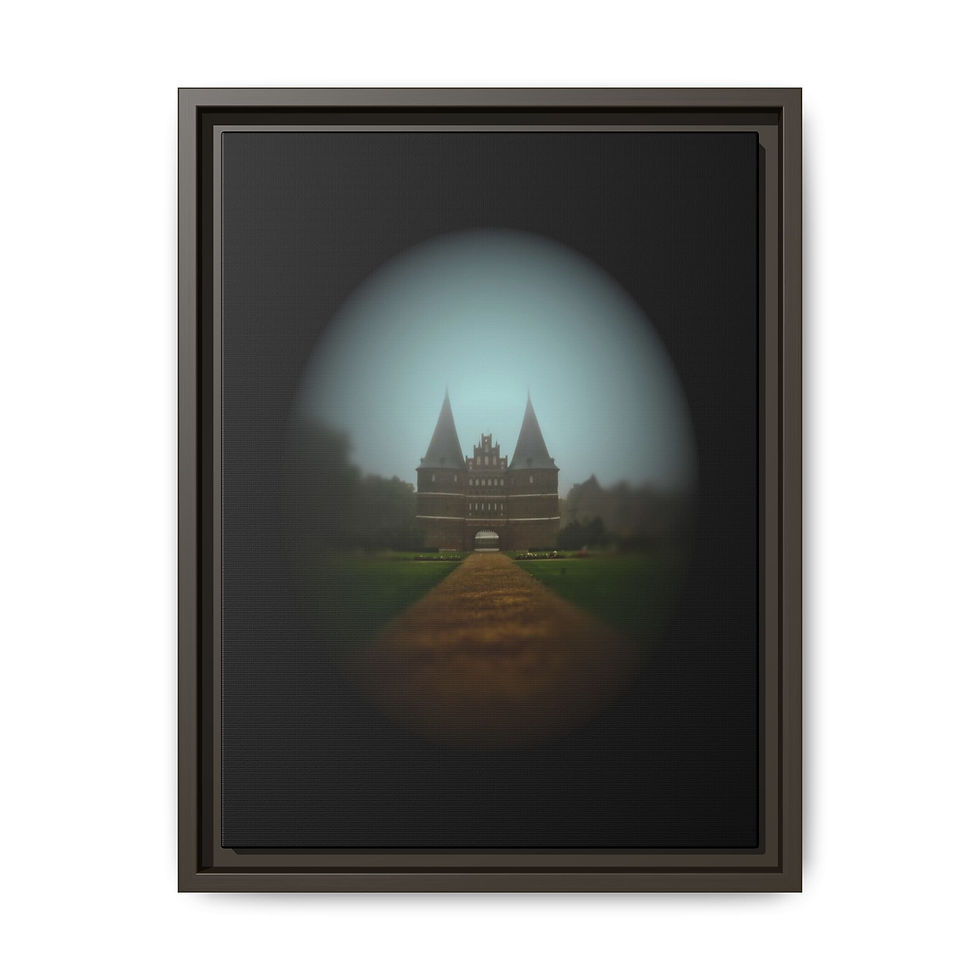 Thumbnail: Holstentor Fortress Gates Matte Canvas Framed Wall Art (5 sizes)