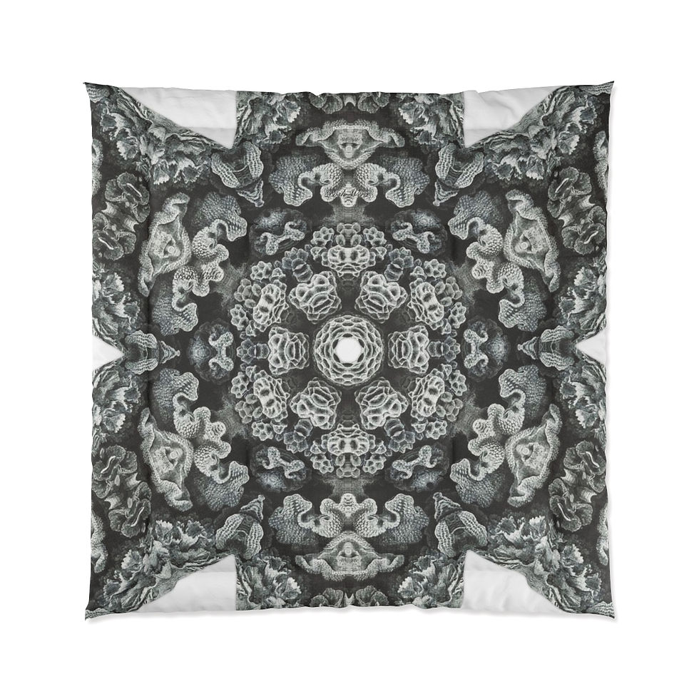 Thumbnail: Black And White Coral Comforters (4 variants)