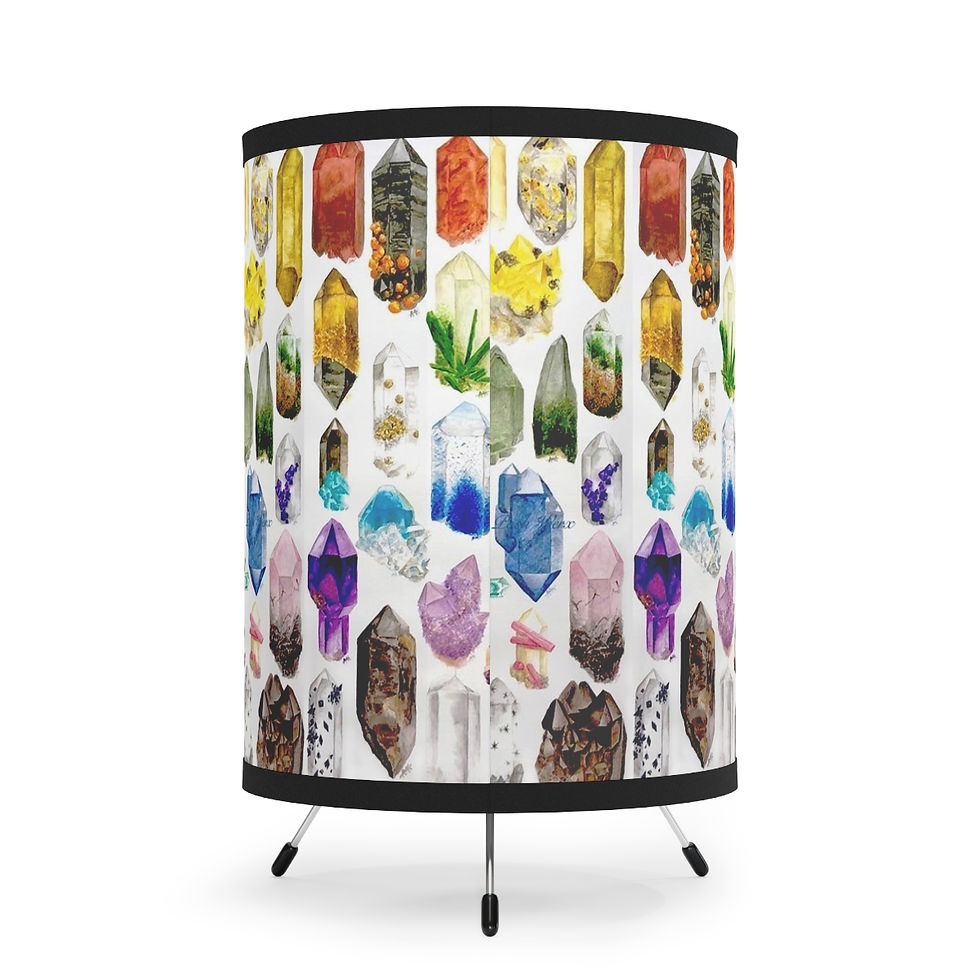 Thumbnail: Gem Stones 2 Tripod Lamp with Printed Shade, US\CA plug
