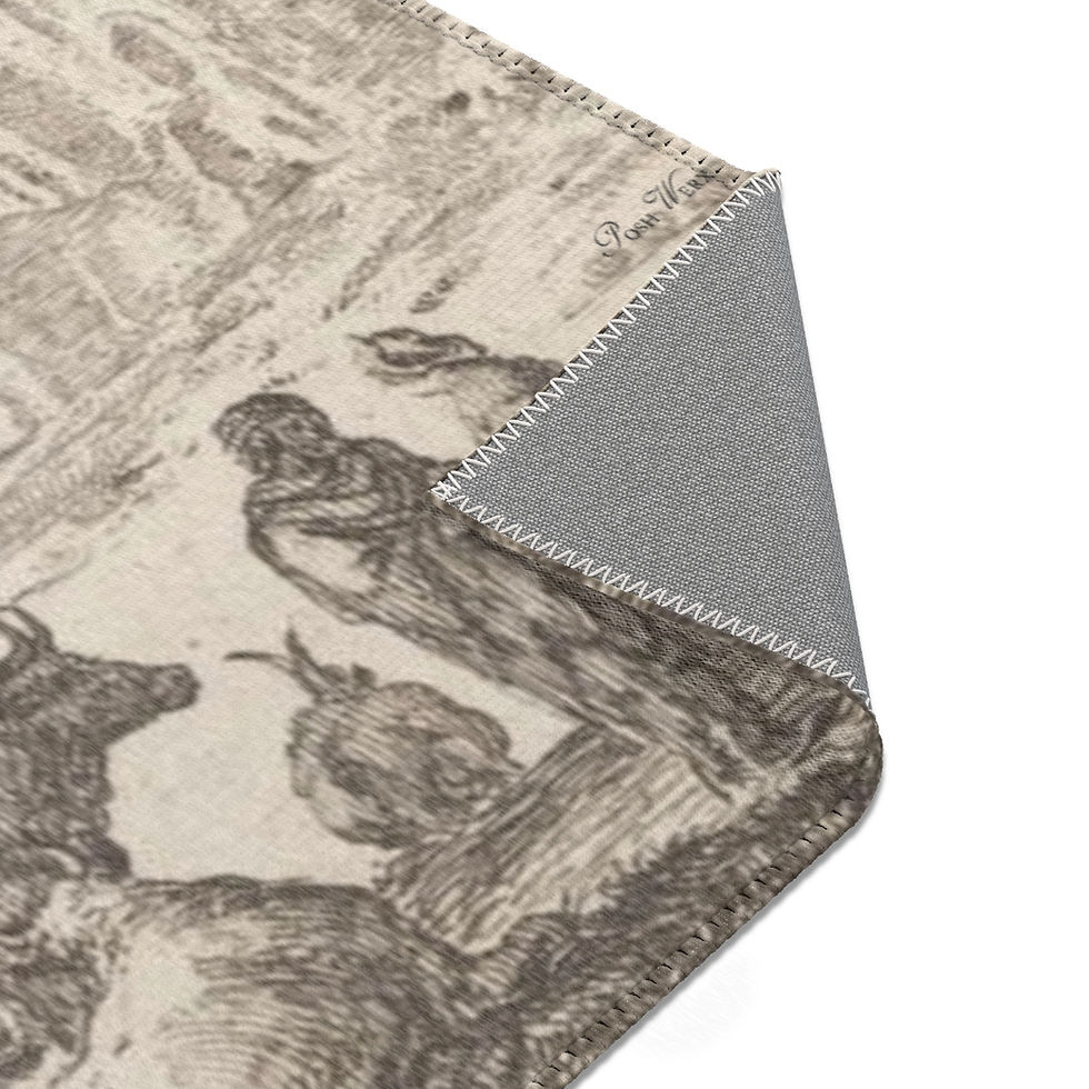 Thumbnail: French Toile Vignette Area Rugs (5 sizes)