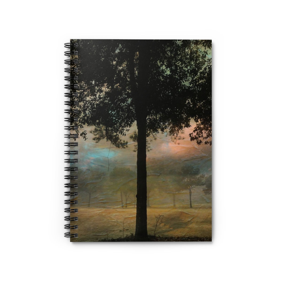 Tree Silhouette Spiral Notebook - Ruled Line