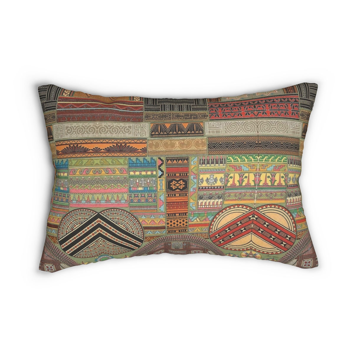 Primitive Details Spun Polyester Lumbar Pillow