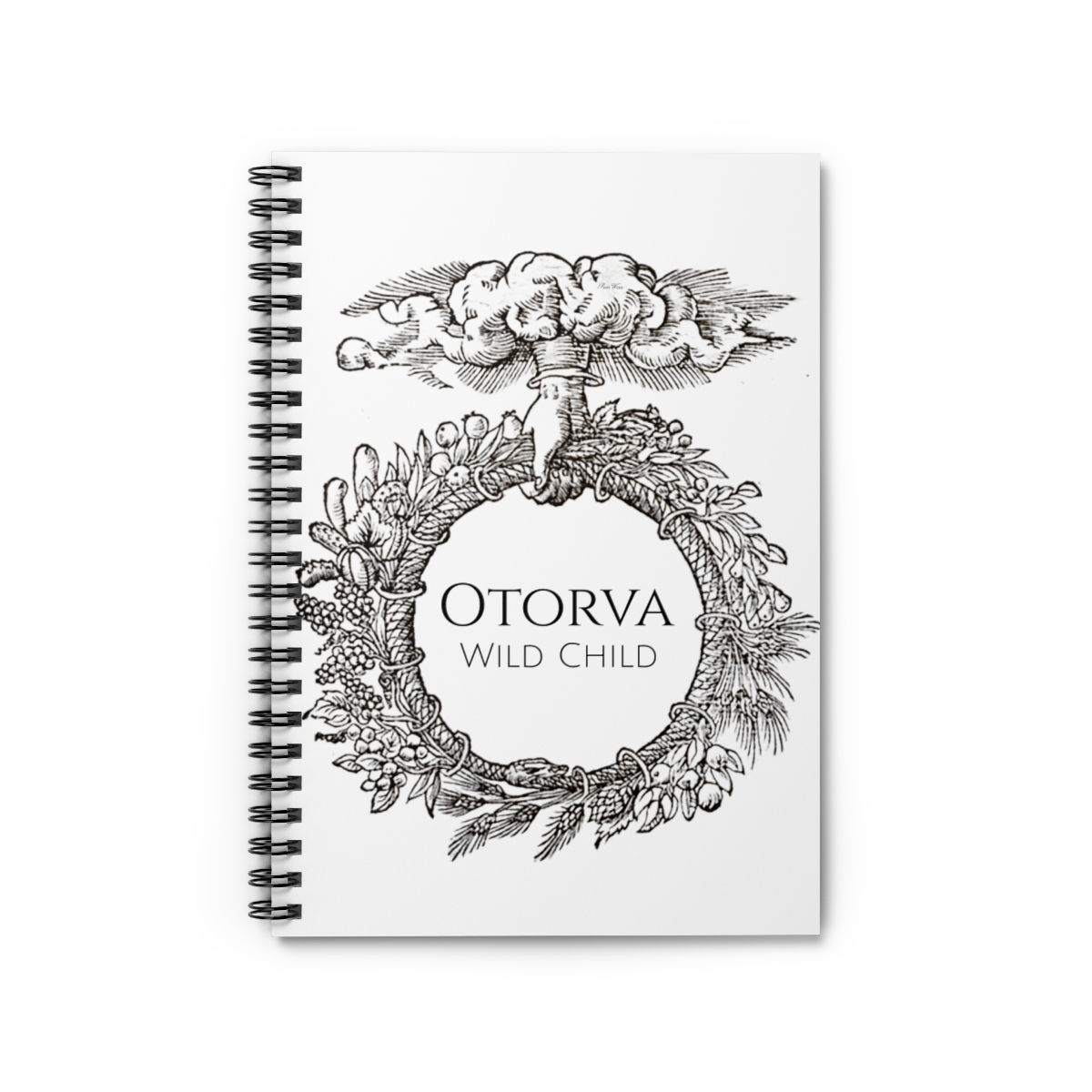 Cloud Hand Wreath: Otorova - "Wild Child" Spiral Notebook - Ruled Line