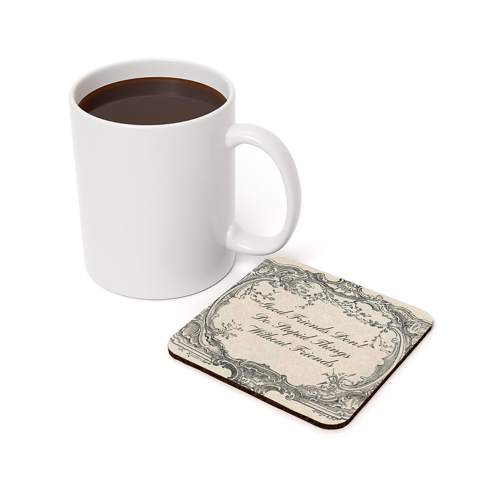 Thumbnail: Good Friends Cork Back Coaster (2 shapes, one piece)