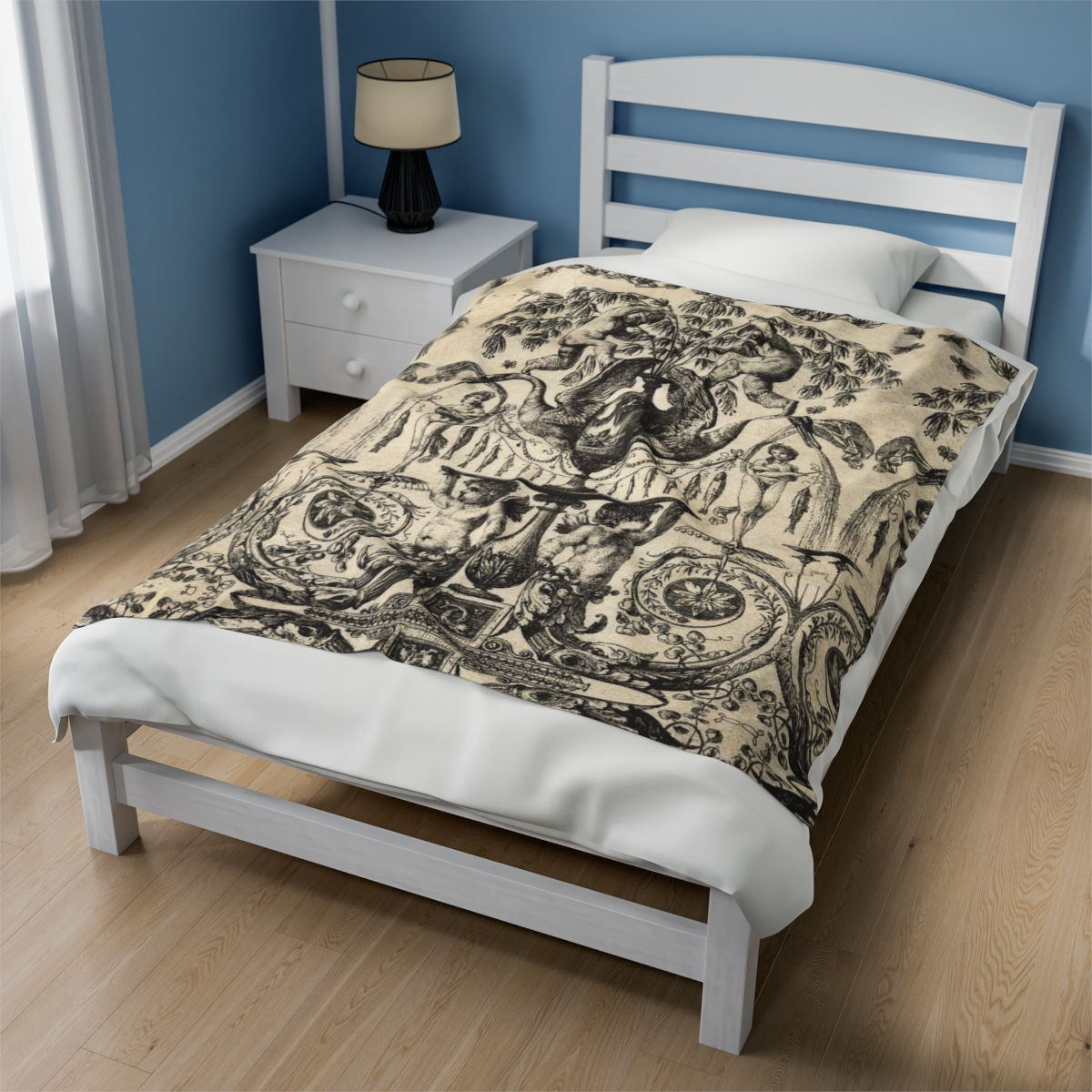 Swans and Angels Velveteen Plush Blanket