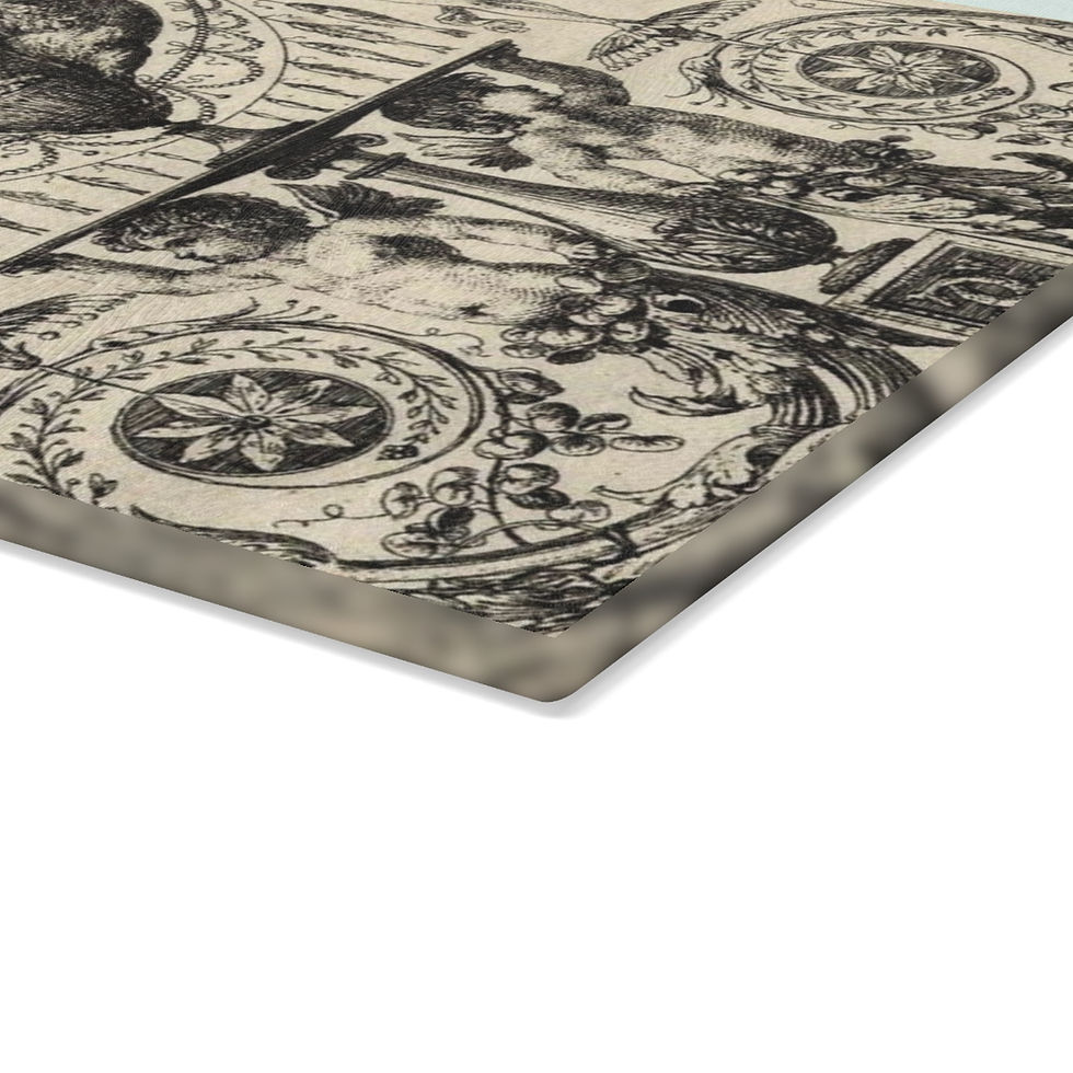 Thumbnail: Swans and Cupids Glass Cutting Board ( 2 sizes )