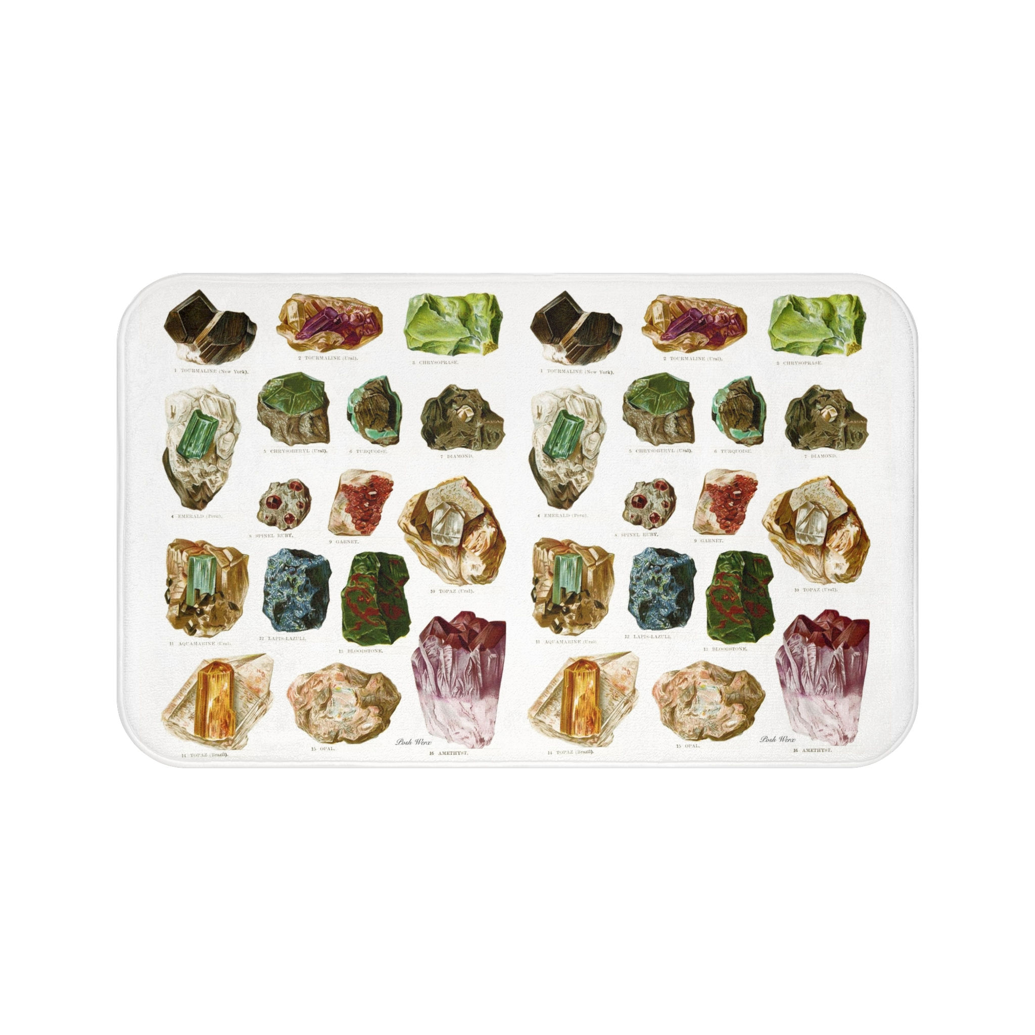 Bath Mat - Gem Stones