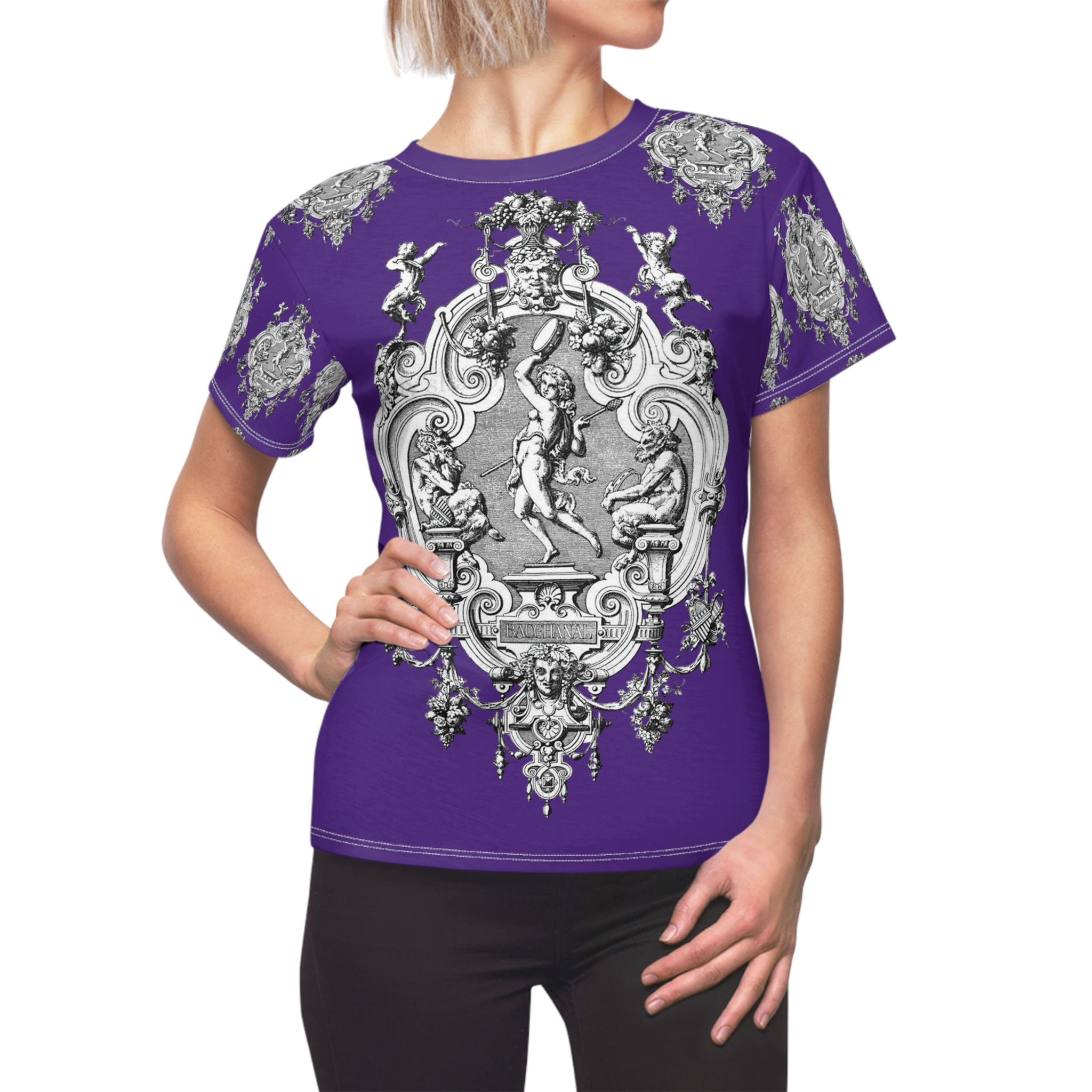 Bacchanal Baroque Art Design, Vintage-Inspired Women's shirt (6 sizes)