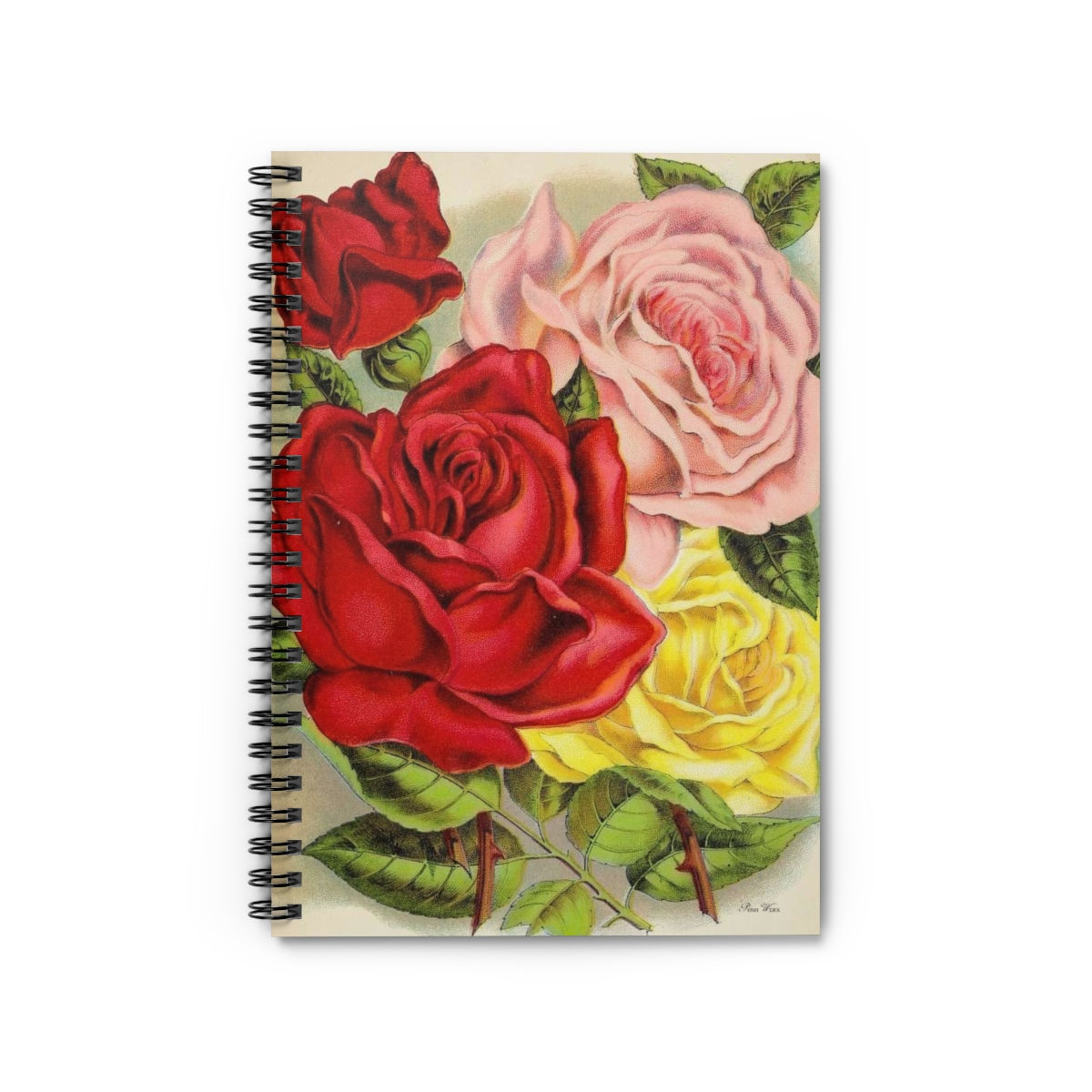 Pink Yellow and Red Roses Spiral Notebook - Ruled Line