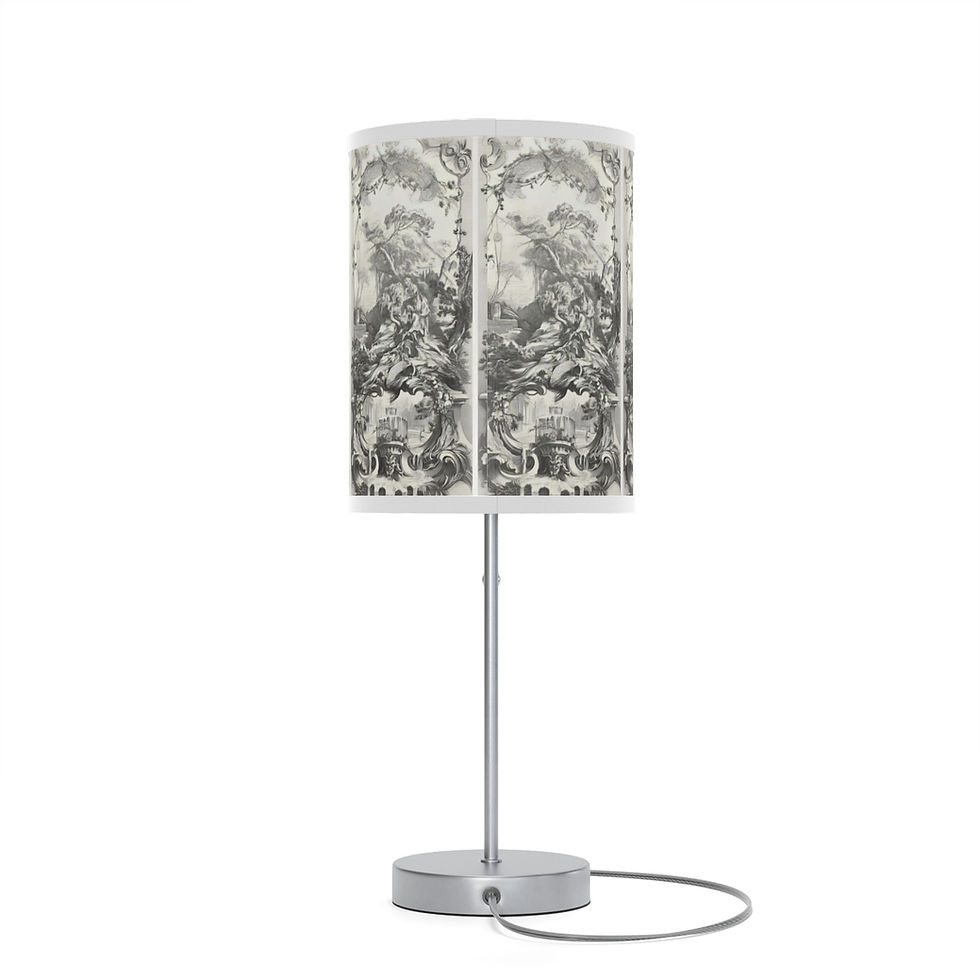 Thumbnail: French Toile Three Maidens - Lamp on a Stand, US|CA plug